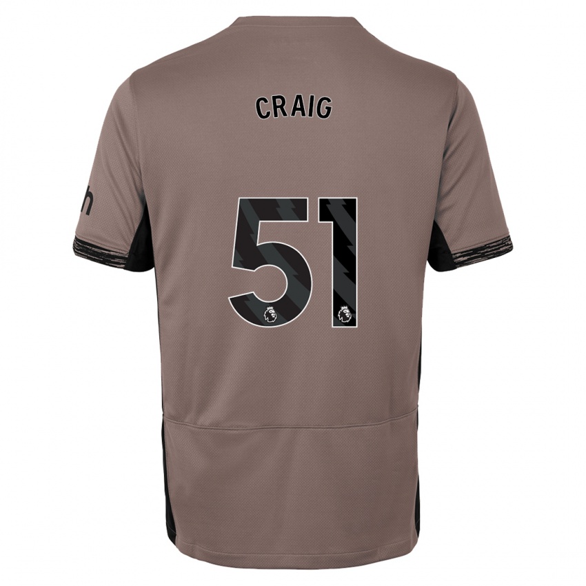 Heren Matthew Craig #51 Donker Beige Thuisshirt Derde Tenue 2023/24 T-Shirt