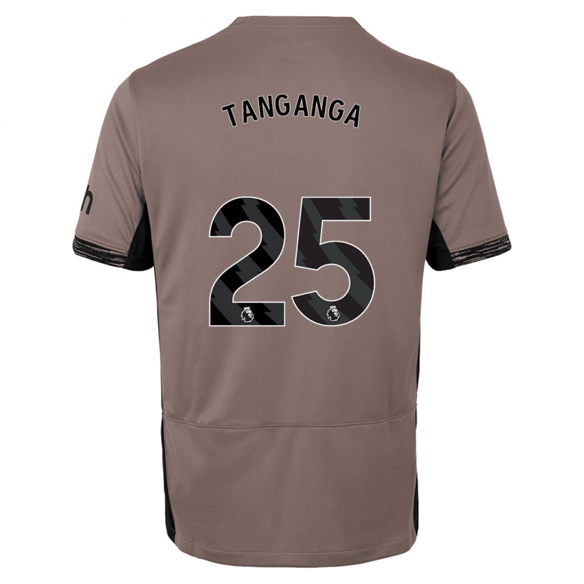 Heren Japhet Tanganga #25 Donker Beige Thuisshirt Derde Tenue 2023/24 T-Shirt