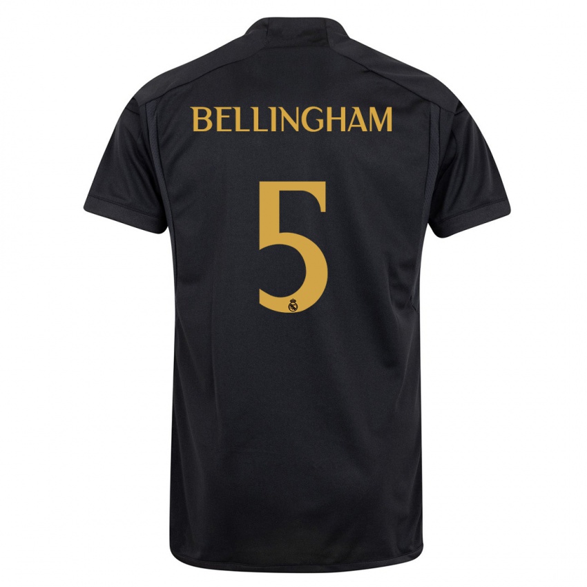 Heren Jude Bellingham #5 Zwart Thuisshirt Derde Tenue 2023/24 T-Shirt