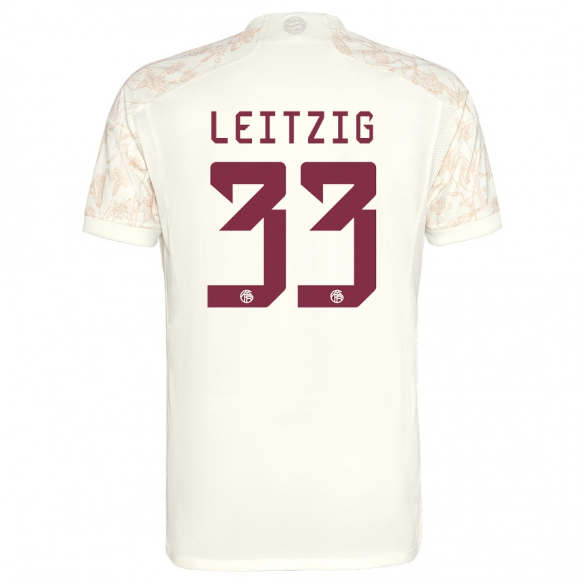 Heren Janina Leitzig #33 Gebroken Wit Thuisshirt Derde Tenue 2023/24 T-Shirt