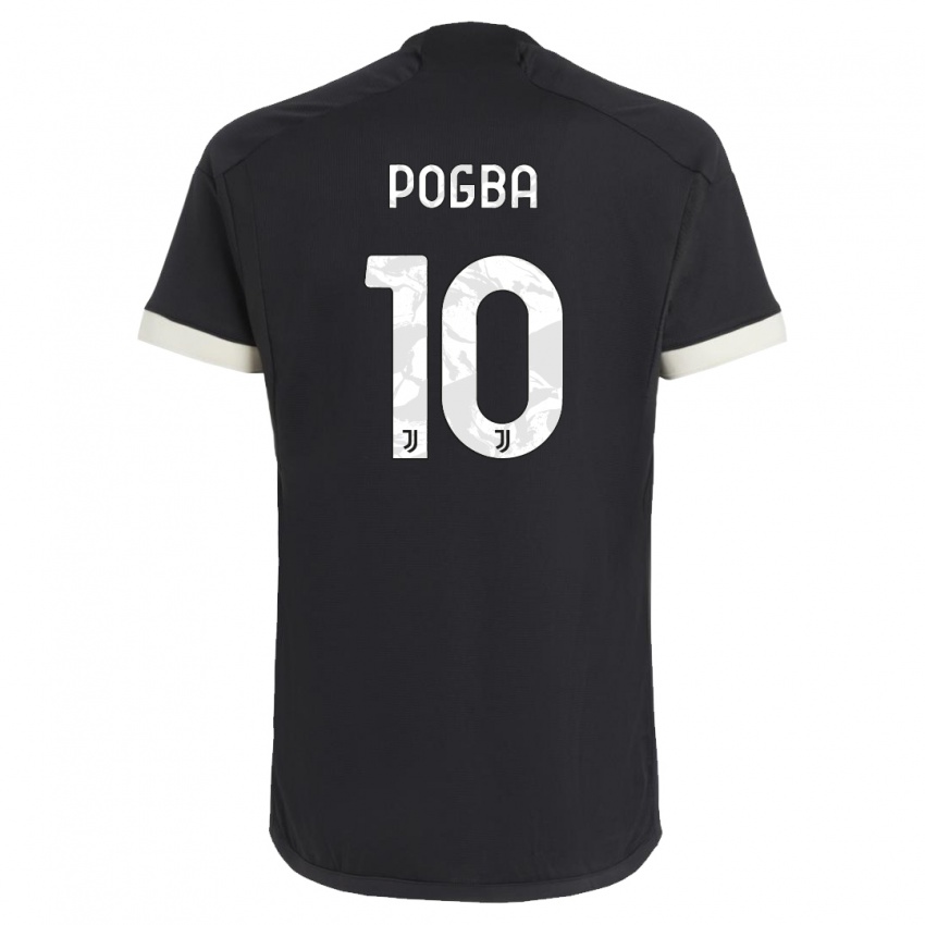 Heren Paul Pogba #10 Zwart Thuisshirt Derde Tenue 2023/24 T-Shirt