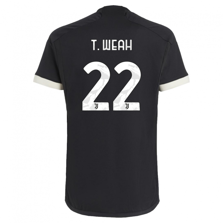 Heren Timothy Weah #22 Zwart Thuisshirt Derde Tenue 2023/24 T-Shirt