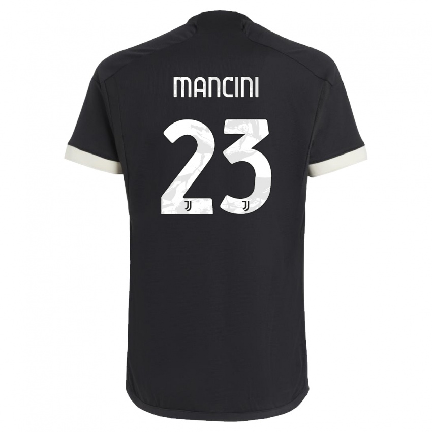 Heren Tommaso Mancini #23 Zwart Thuisshirt Derde Tenue 2023/24 T-Shirt