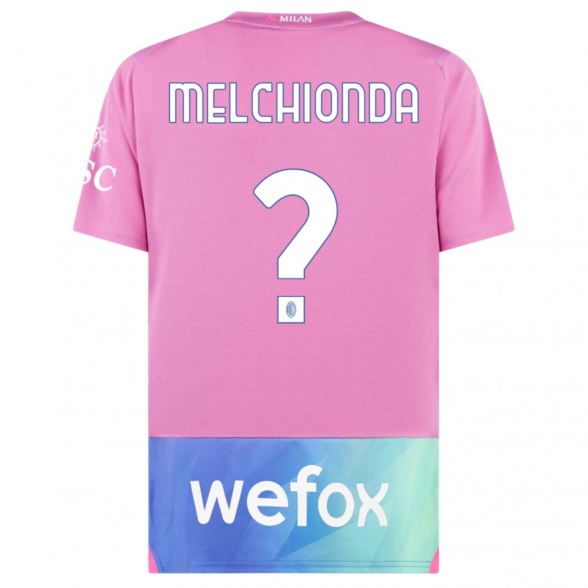 Heren Marco Melchionda #0 Roze Paars Thuisshirt Derde Tenue 2023/24 T-Shirt