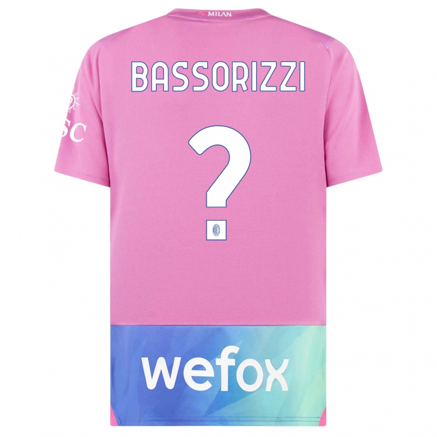 Heren Carlo Bassorizzi #0 Roze Paars Thuisshirt Derde Tenue 2023/24 T-Shirt
