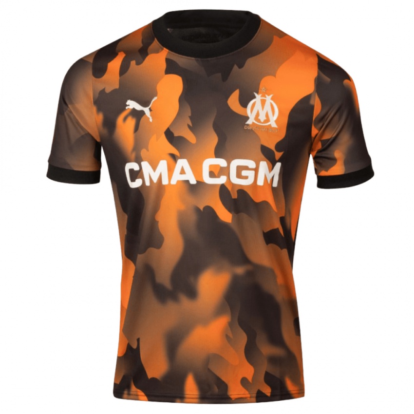 Heren Pape Gueye #22 Zwart Oranje Thuisshirt Derde Tenue 2023/24 T-Shirt