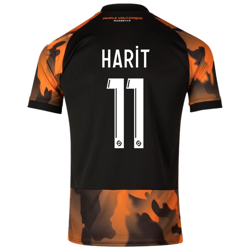 Heren Amine Harit #11 Zwart Oranje Thuisshirt Derde Tenue 2023/24 T-Shirt