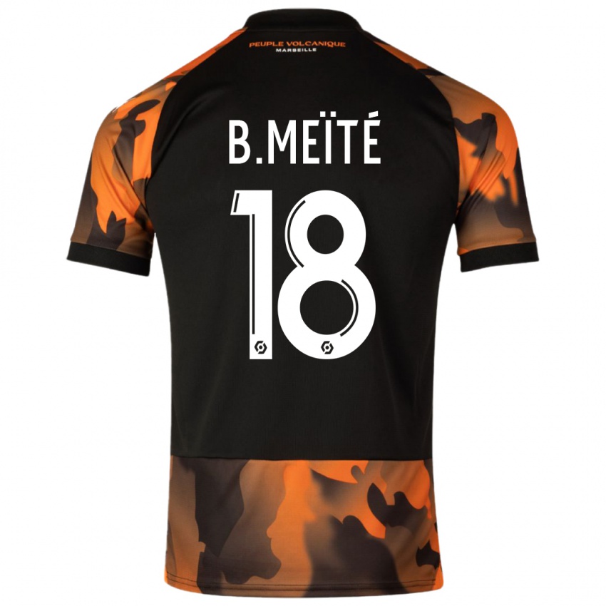 Heren Bamo Meïté #18 Zwart Oranje Thuisshirt Derde Tenue 2023/24 T-Shirt