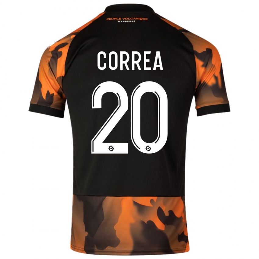 Heren Joaquín Correa #20 Zwart Oranje Thuisshirt Derde Tenue 2023/24 T-Shirt