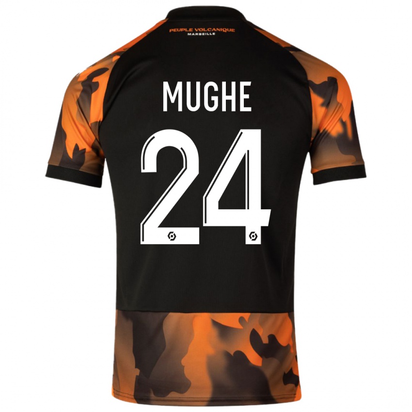 Heren François Mughe #24 Zwart Oranje Thuisshirt Derde Tenue 2023/24 T-Shirt