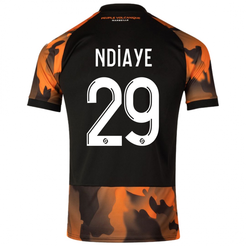 Heren Iliman Ndiaye #29 Zwart Oranje Thuisshirt Derde Tenue 2023/24 T-Shirt