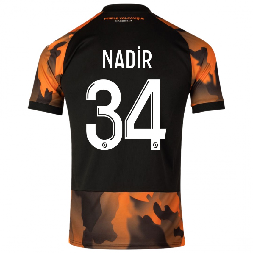Heren Bilal Nadir #34 Zwart Oranje Thuisshirt Derde Tenue 2023/24 T-Shirt