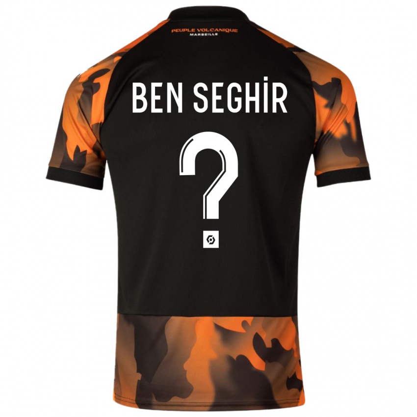 Heren Salim Ben Seghir #0 Zwart Oranje Thuisshirt Derde Tenue 2023/24 T-Shirt