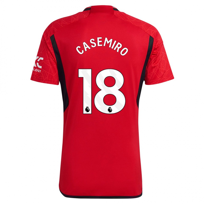 Dames Casemiro #18 Rood Thuisshirt Thuistenue 2023/24 T-Shirt