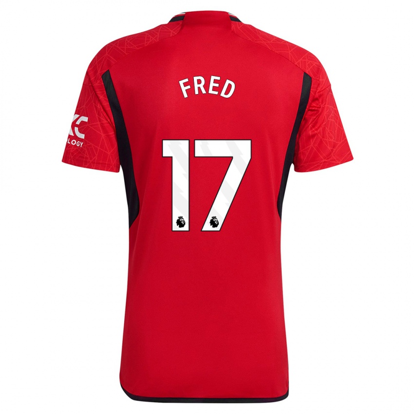 Dames Fred #17 Rood Thuisshirt Thuistenue 2023/24 T-Shirt
