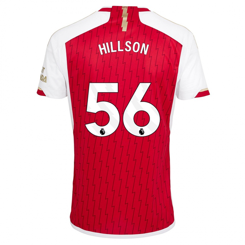 Dames James Hillson #56 Rood Thuisshirt Thuistenue 2023/24 T-Shirt