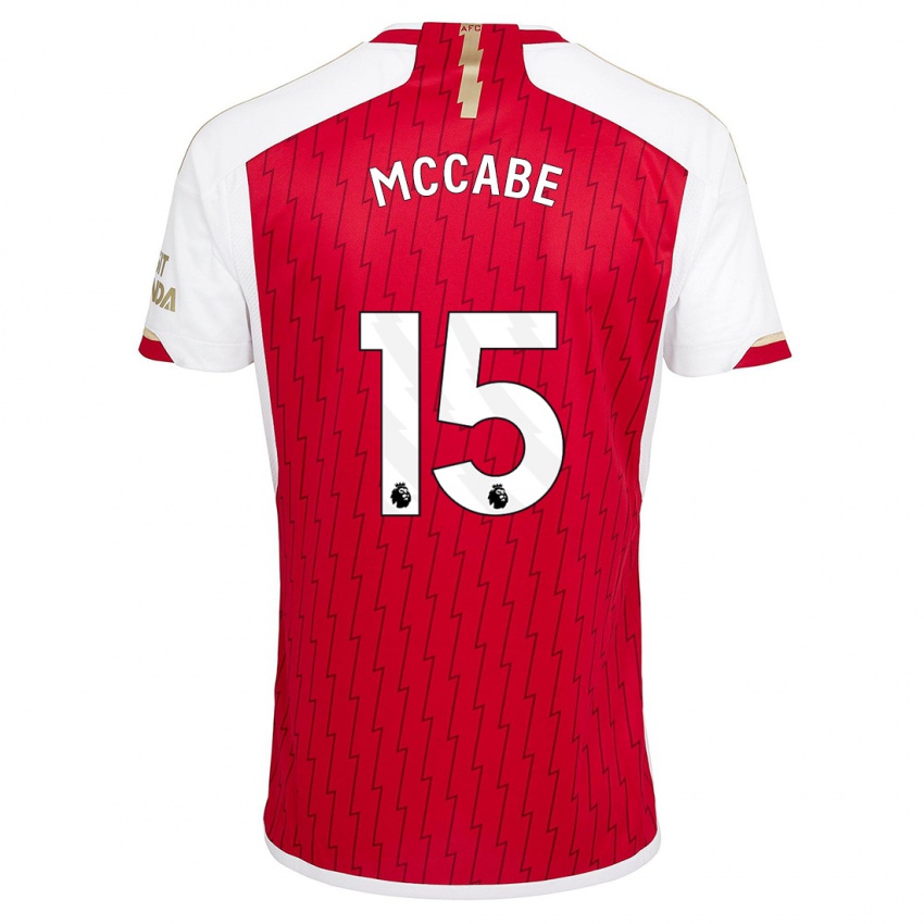 Dames Katie Mccabe #15 Rood Thuisshirt Thuistenue 2023/24 T-Shirt