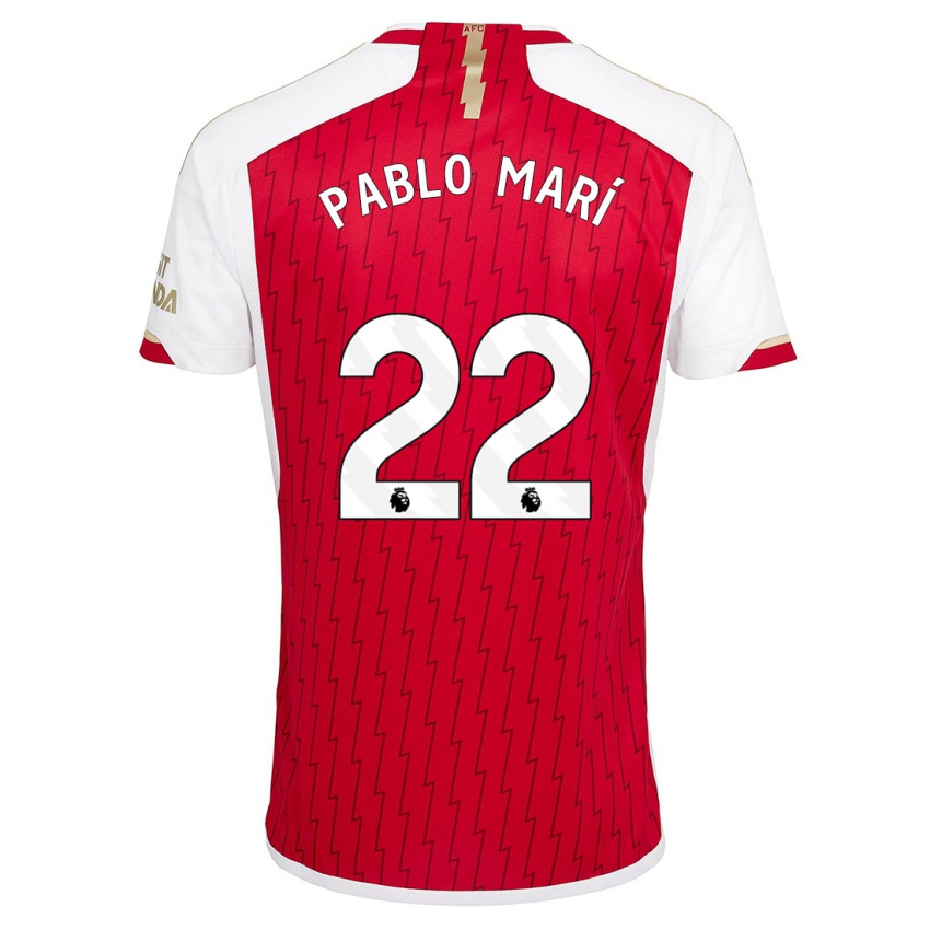 Dames Pablo Mari #22 Rood Thuisshirt Thuistenue 2023/24 T-Shirt