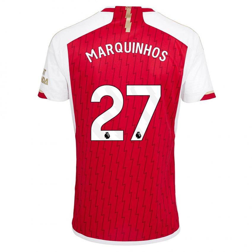 Dames Marquinhos #27 Rood Thuisshirt Thuistenue 2023/24 T-Shirt