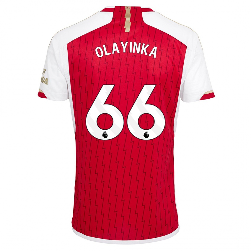 Dames James Olayinka #66 Rood Thuisshirt Thuistenue 2023/24 T-Shirt