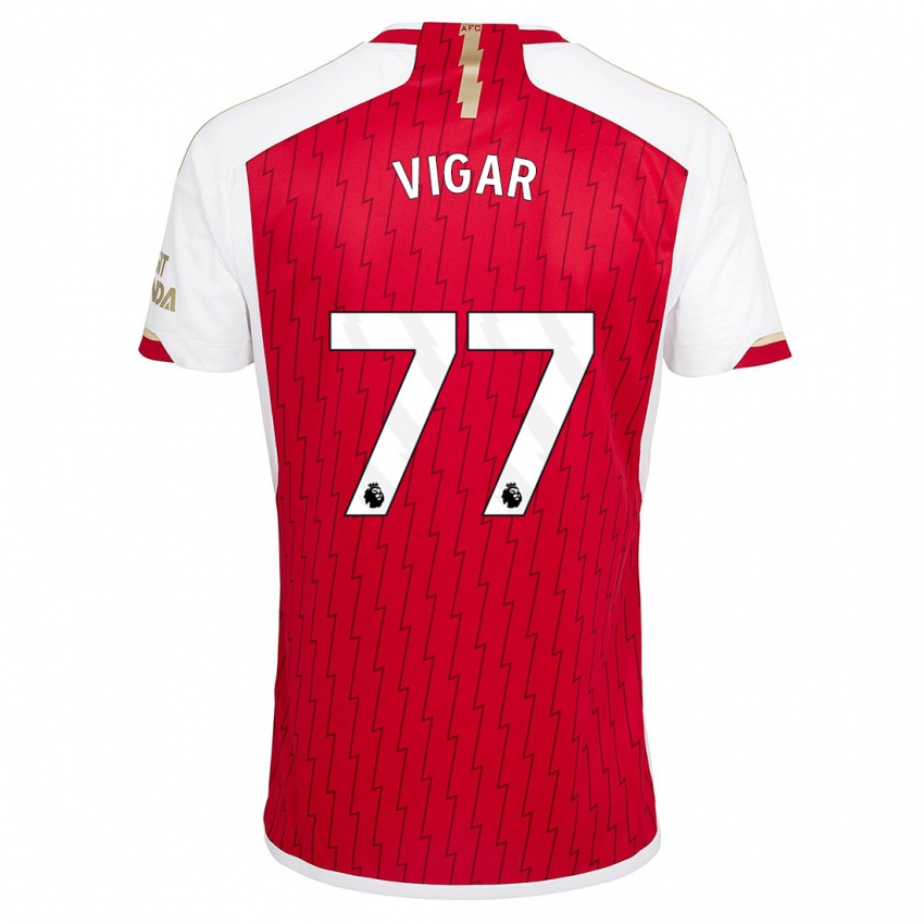 Dames Billy Vigar #77 Rood Thuisshirt Thuistenue 2023/24 T-Shirt