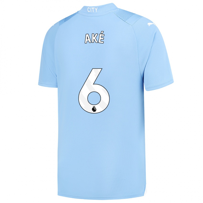 Dames Nathan Ake #6 Lichtblauw Thuisshirt Thuistenue 2023/24 T-Shirt