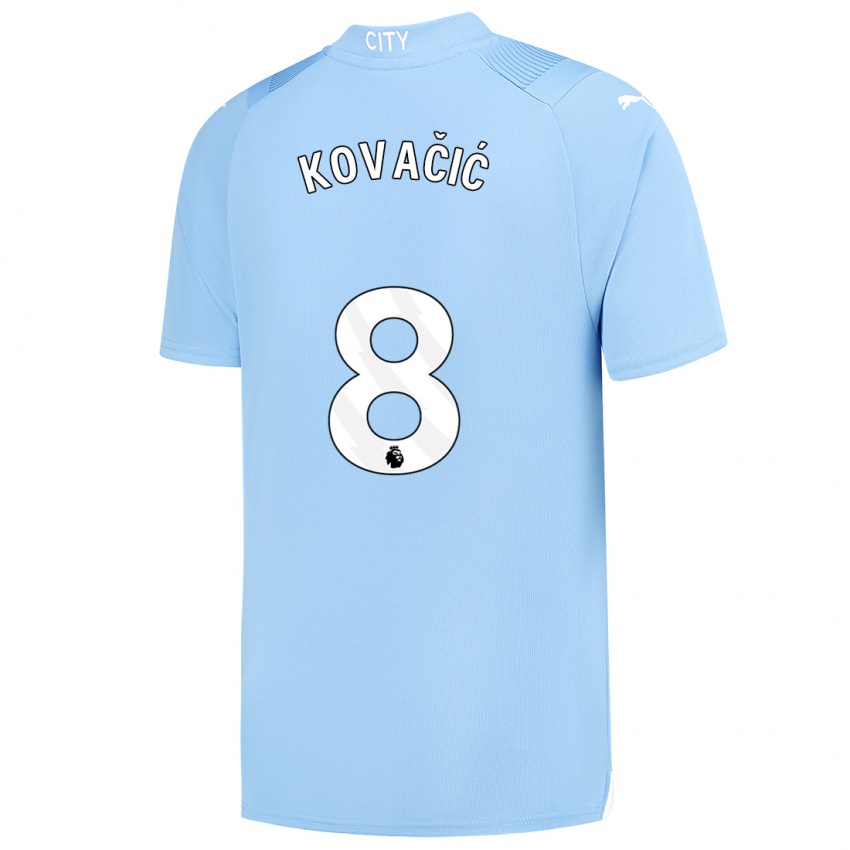 Dames Mateo Kovacic #8 Lichtblauw Thuisshirt Thuistenue 2023/24 T-Shirt