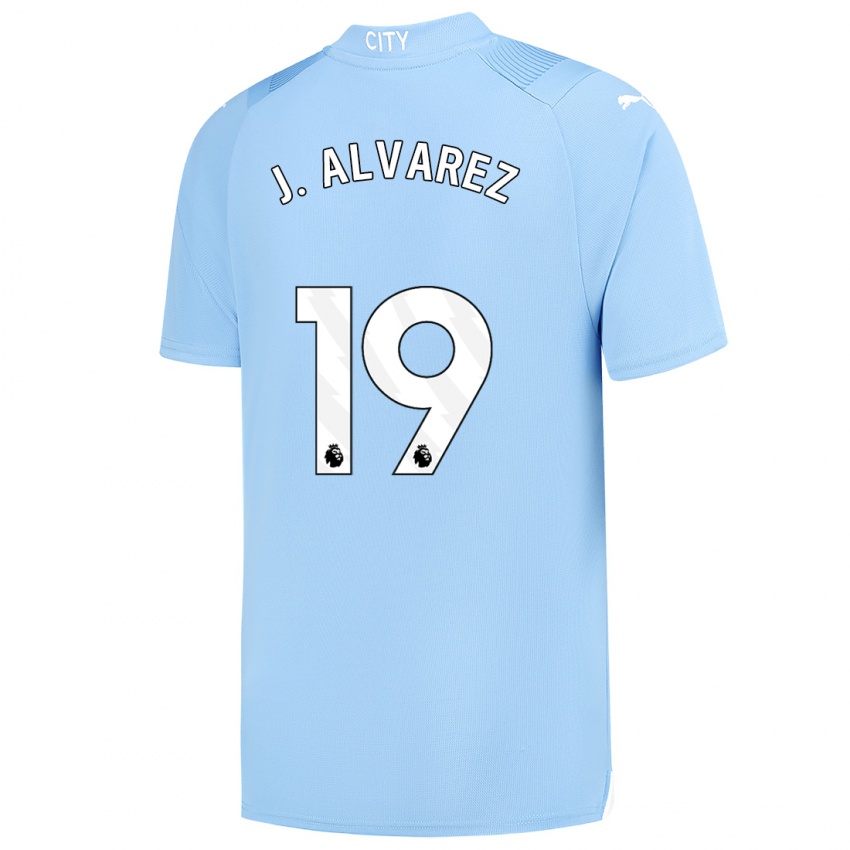 Dames Julian Alvarez #19 Lichtblauw Thuisshirt Thuistenue 2023/24 T-Shirt