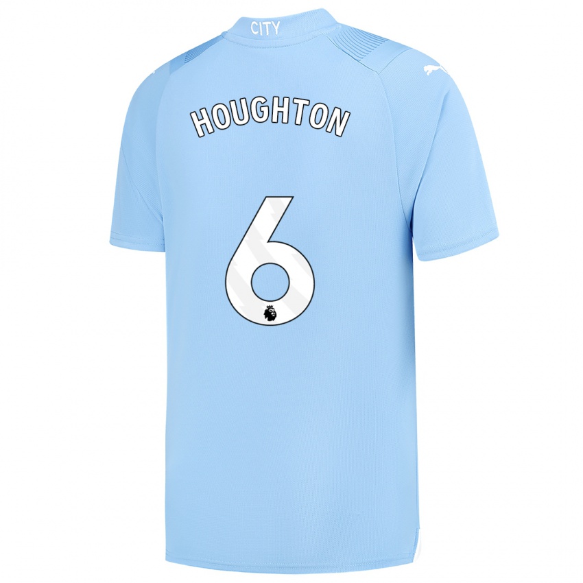 Dames Steph Houghton #6 Lichtblauw Thuisshirt Thuistenue 2023/24 T-Shirt