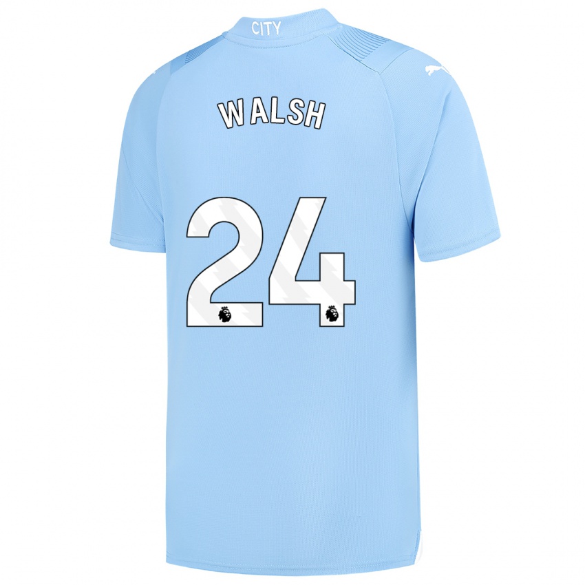 Dames Keira Walsh #24 Lichtblauw Thuisshirt Thuistenue 2023/24 T-Shirt