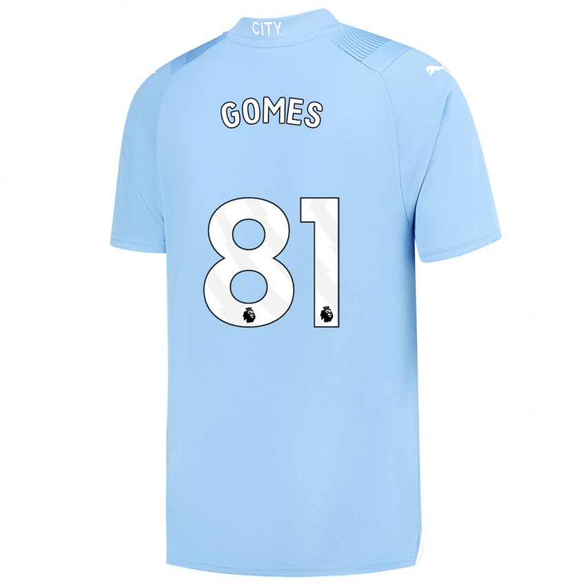 Dames Claudio Gomes #81 Lichtblauw Thuisshirt Thuistenue 2023/24 T-Shirt