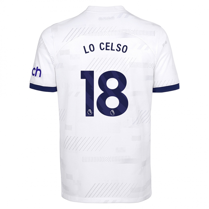Dames Giovani Lo Celso #18 Wit Thuisshirt Thuistenue 2023/24 T-Shirt