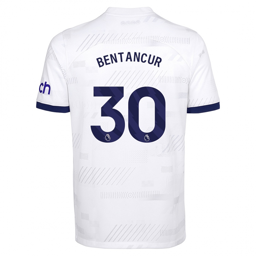 Dames Rodrigo Bentancur #30 Wit Thuisshirt Thuistenue 2023/24 T-Shirt