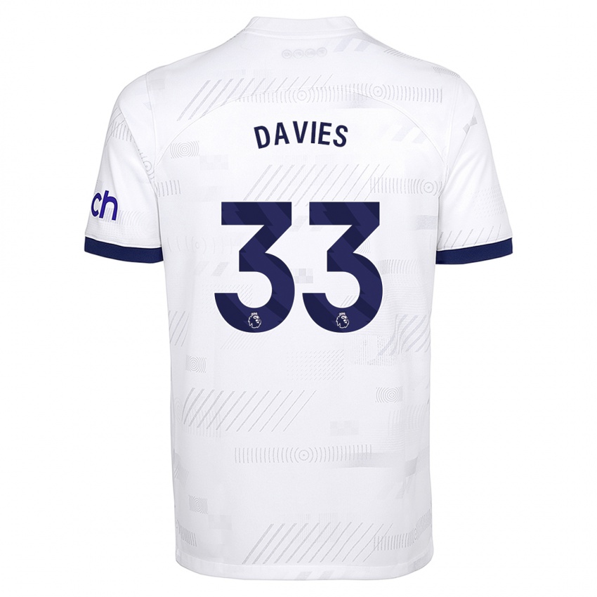 Dames Ben Davies #33 Wit Thuisshirt Thuistenue 2023/24 T-Shirt