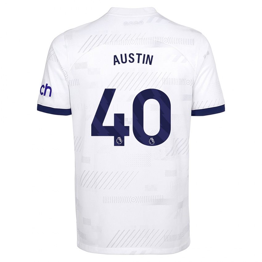 Dames Brandon Austin #40 Wit Thuisshirt Thuistenue 2023/24 T-Shirt