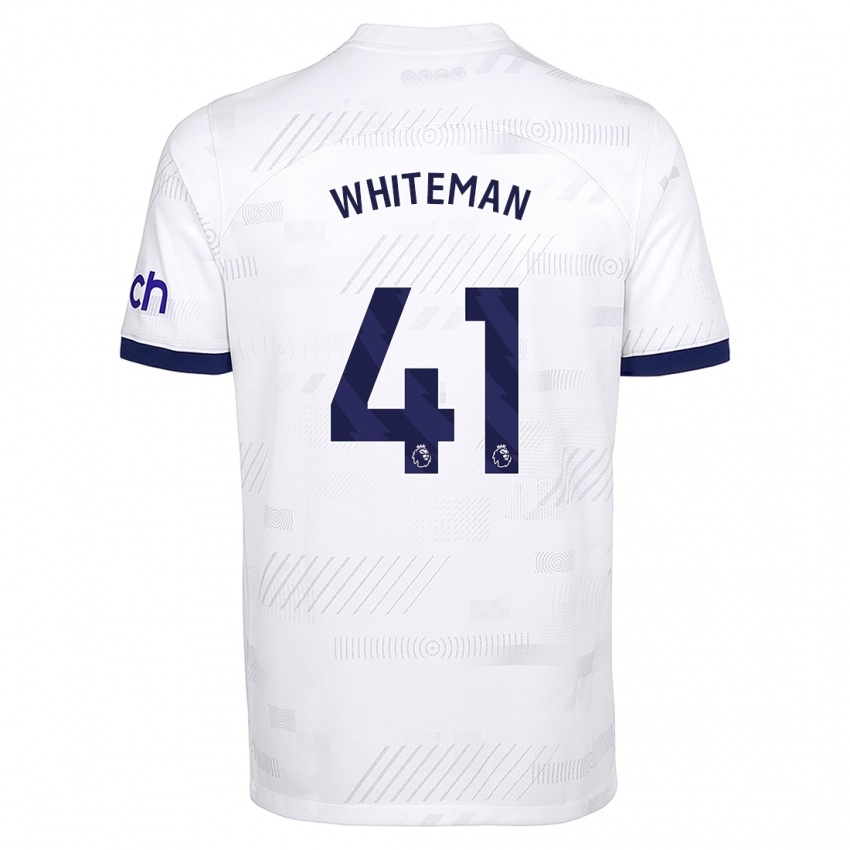 Dames Alfie Whiteman #41 Wit Thuisshirt Thuistenue 2023/24 T-Shirt