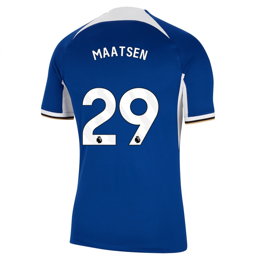 Dames Ian Maatsen #29 Blauw Thuisshirt Thuistenue 2023/24 T-Shirt