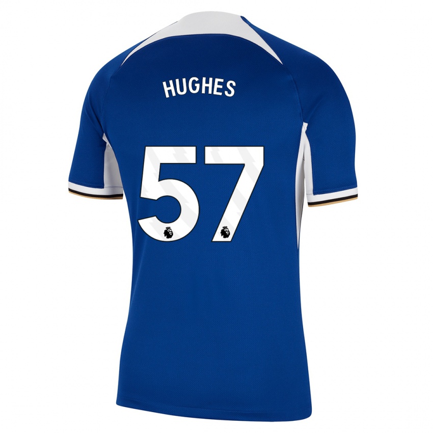 Dames Brodi Hughes #57 Blauw Thuisshirt Thuistenue 2023/24 T-Shirt