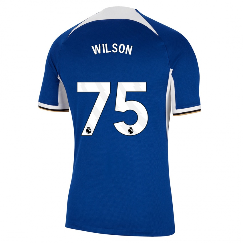 Dames Kaiden Wilson #75 Blauw Thuisshirt Thuistenue 2023/24 T-Shirt
