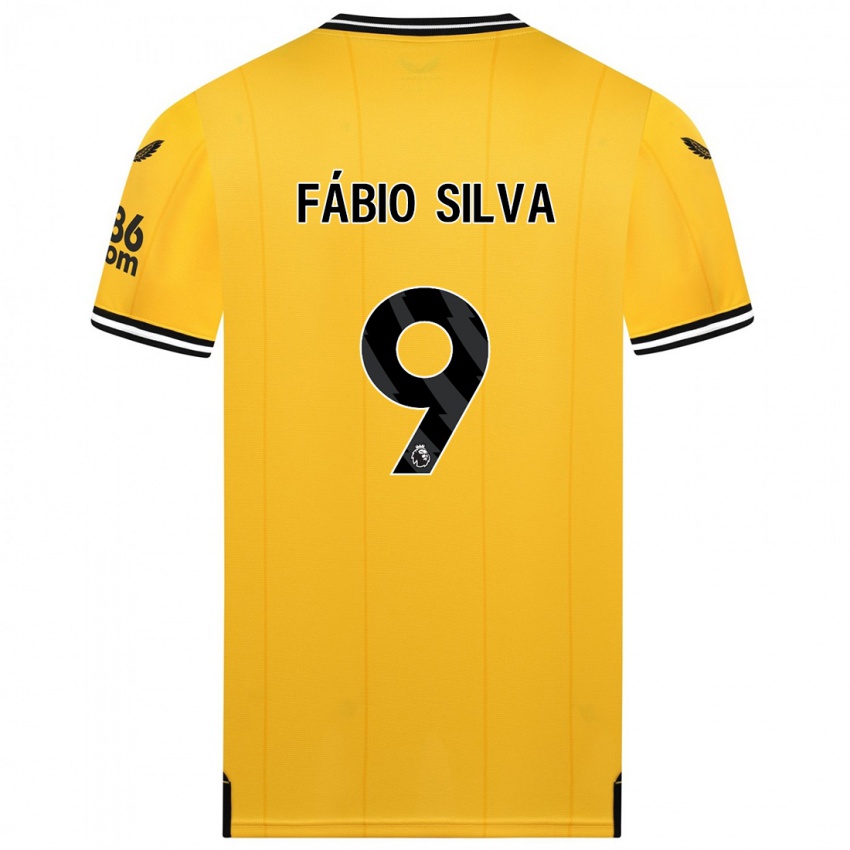 Dames Fábio Silva #9 Geel Thuisshirt Thuistenue 2023/24 T-Shirt