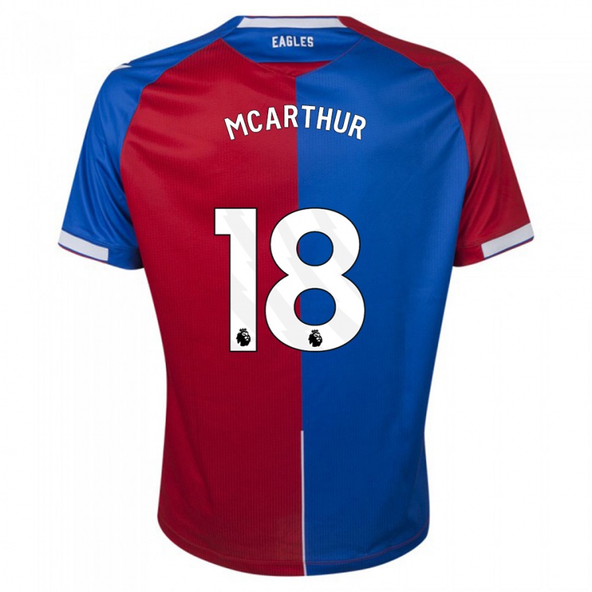 Dames James Mcarthur #18 Rood Blauw Thuisshirt Thuistenue 2023/24 T-Shirt