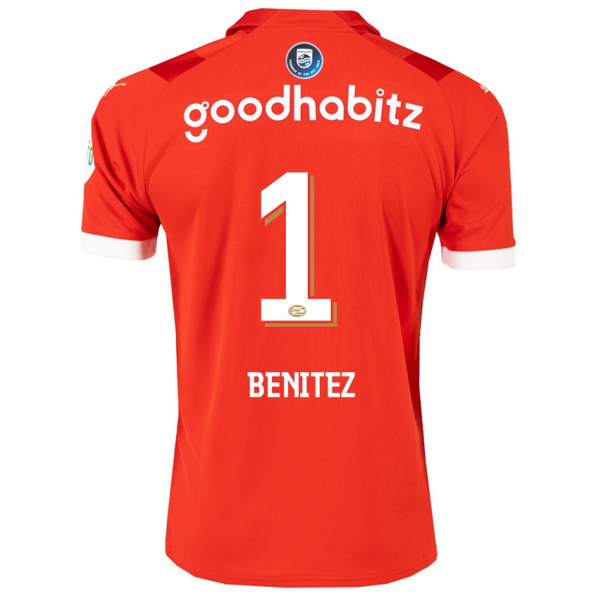 Dames Walter Benitez #1 Rood Thuisshirt Thuistenue 2023/24 T-Shirt