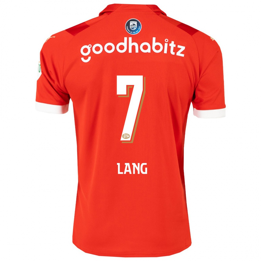 Dames Noa Lang #7 Rood Thuisshirt Thuistenue 2023/24 T-Shirt