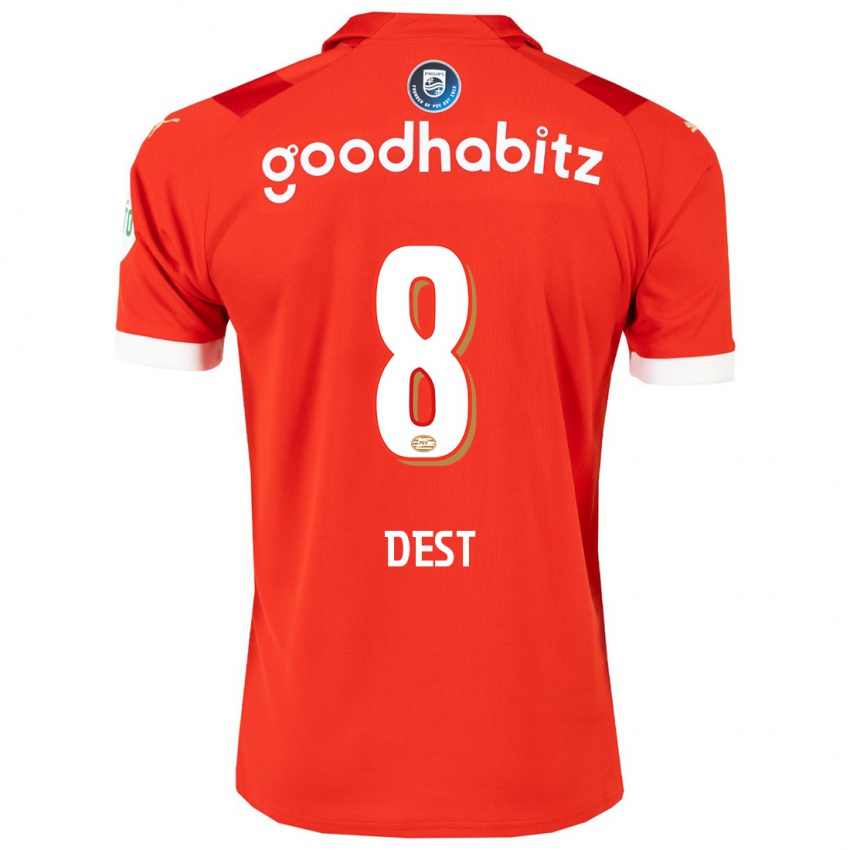 Dames Sergino Dest #8 Rood Thuisshirt Thuistenue 2023/24 T-Shirt