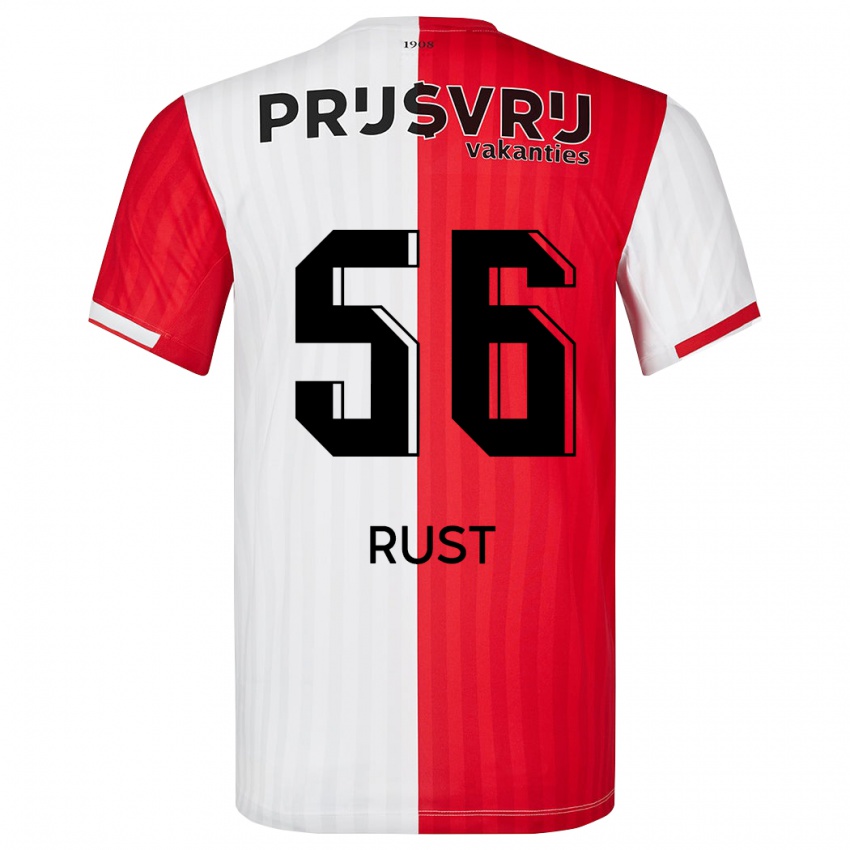 Dames Fabiano Rust #56 Rood Wit Thuisshirt Thuistenue 2023/24 T-Shirt