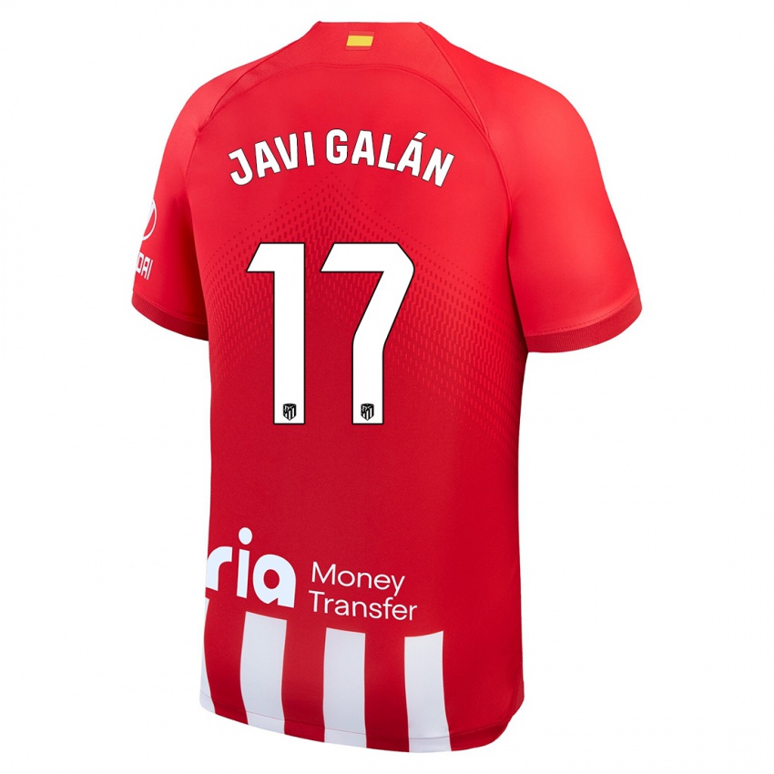 Dames Javi Galan #17 Rood Wit Thuisshirt Thuistenue 2023/24 T-Shirt