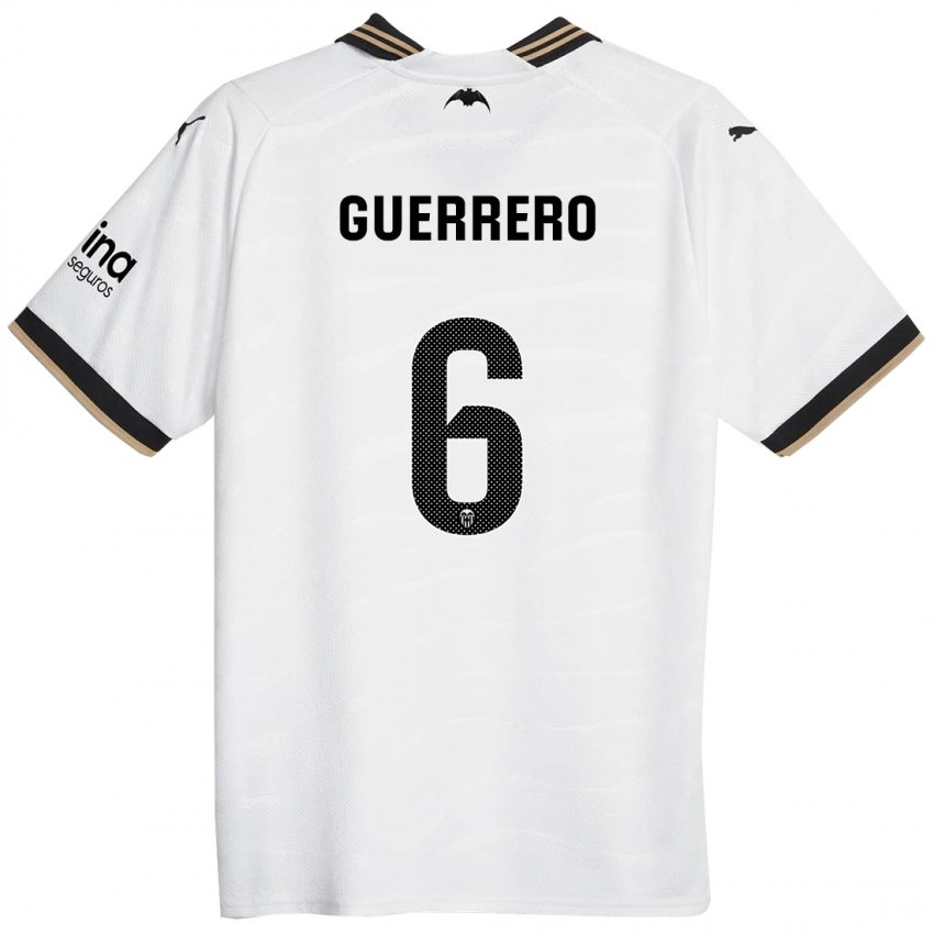 Dames Paula Guerrero #6 Wit Thuisshirt Thuistenue 2023/24 T-Shirt