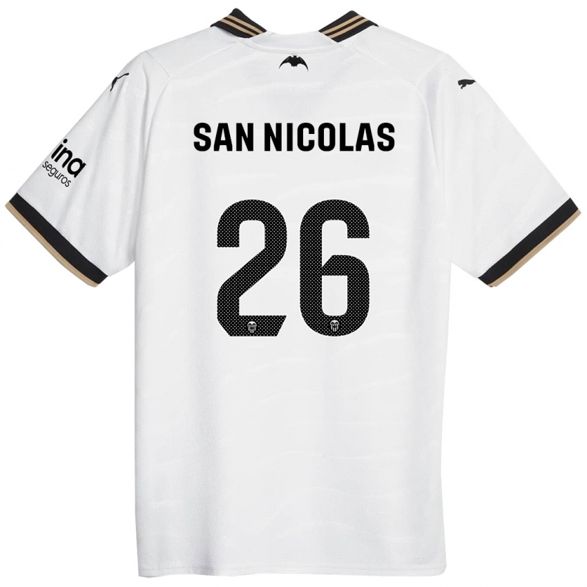 Dames Olga San Nicolas #26 Wit Thuisshirt Thuistenue 2023/24 T-Shirt