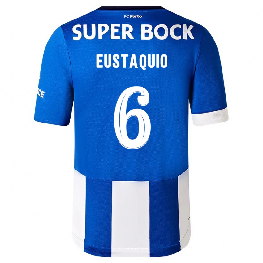Dames Stephen Eustaquio #6 Blauw Wit Thuisshirt Thuistenue 2023/24 T-Shirt