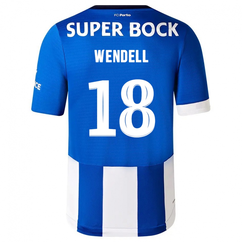 Dames Wendell #18 Blauw Wit Thuisshirt Thuistenue 2023/24 T-Shirt
